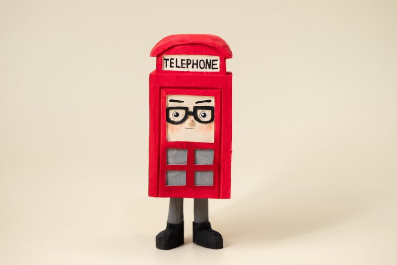 Telbo - 玩偶/公仔 - 木头 红色