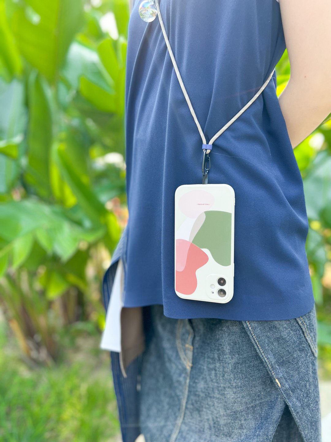 iPhone15 轻便山系可拆式手机壳挂绳|防摔挂颈减压背带斜背 编织 - 手机配件 - 环保材料 多色