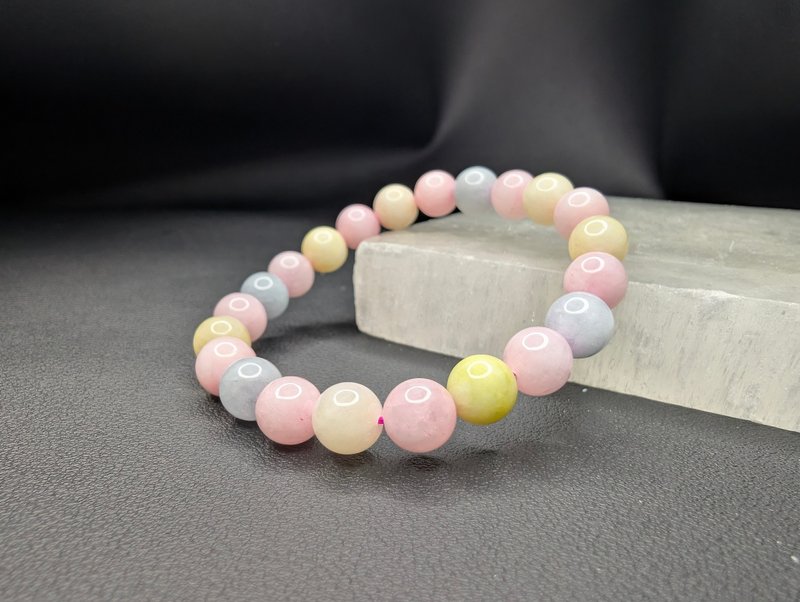 摩根石 巴西 8.5mm 手串 天然水晶 Morganite - 手链/手环 - 水晶 