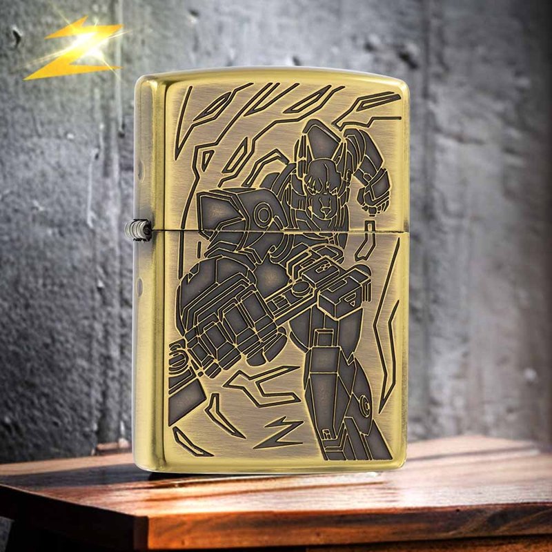 【ZIPPO官方旗舰店】十二生肖-狗防风打火机 ZA-2-162 - 其他 - 铜/黄铜 金色