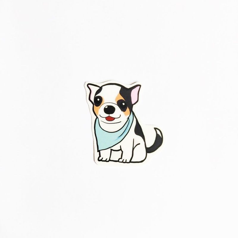 蓝领巾吉娃娃/单张贴纸 - 贴纸 - 防水材质 绿色