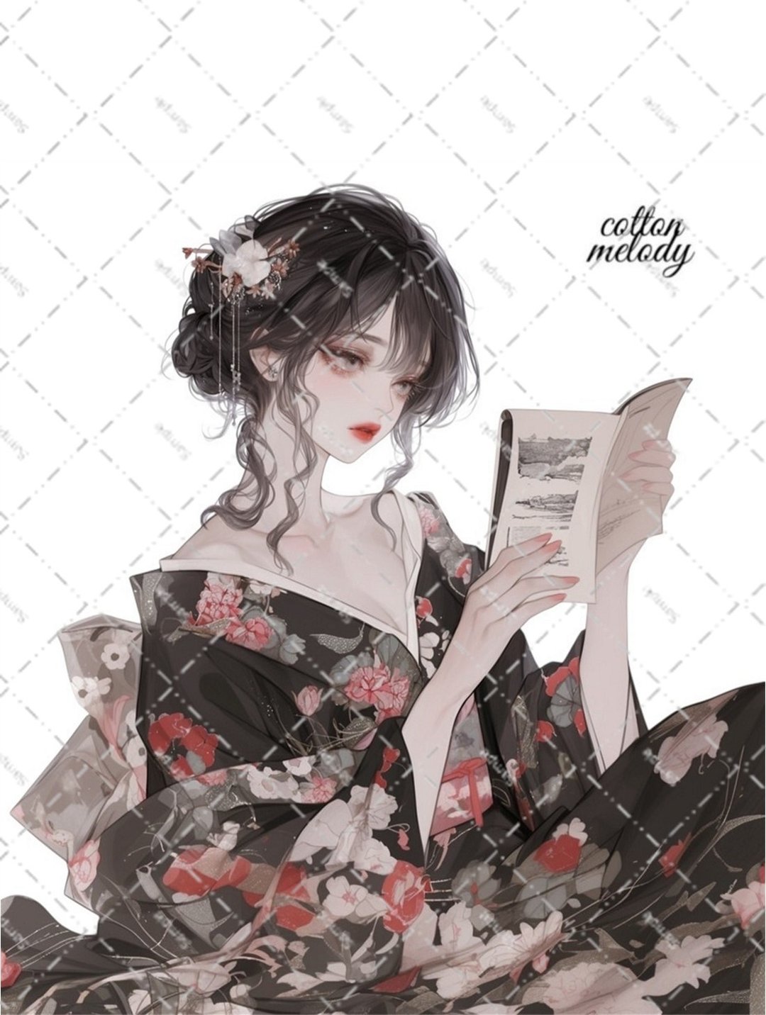 原创贴纸 no.6180 人物贴纸 原创贴纸 人物贴纸 女孩贴纸 原创人物贴纸 - 贴纸 - 纸 