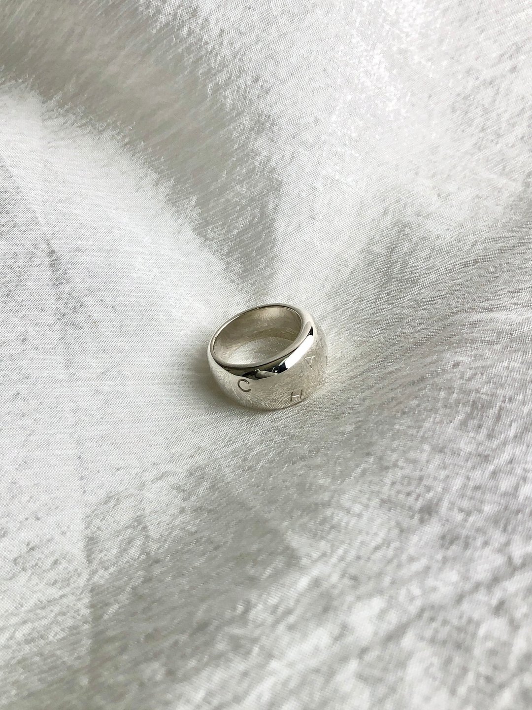 【日本直送 品牌二手包装】CHANEL 戒指银标志 SILVER925 复古旧款 fcwxw2 - 戒指 - 纯银 银色
