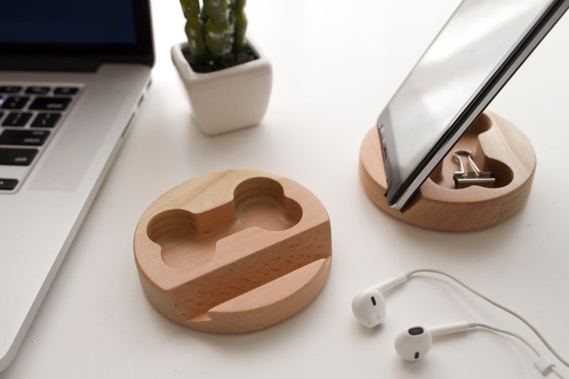 骨头手机座 Phone Stand - 收纳用品 - 木头 