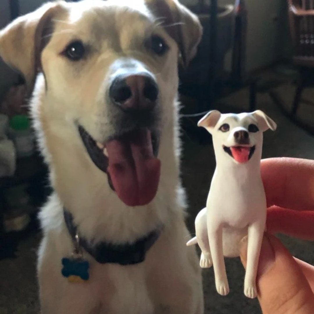 纯手工定制3D宠物艺术娃娃 订制狗狗猫咪毛小孩似颜绘肖像画公仔 - 玩偶/公仔 - 粘土 多色