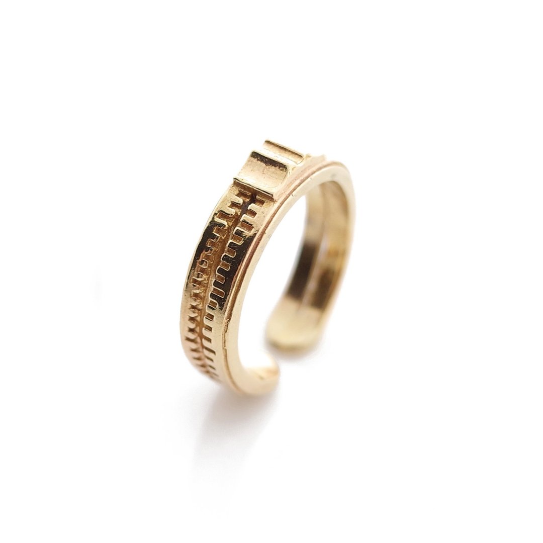 音量推杆戒指Music putter ring - 戒指 - 其他金属 金色