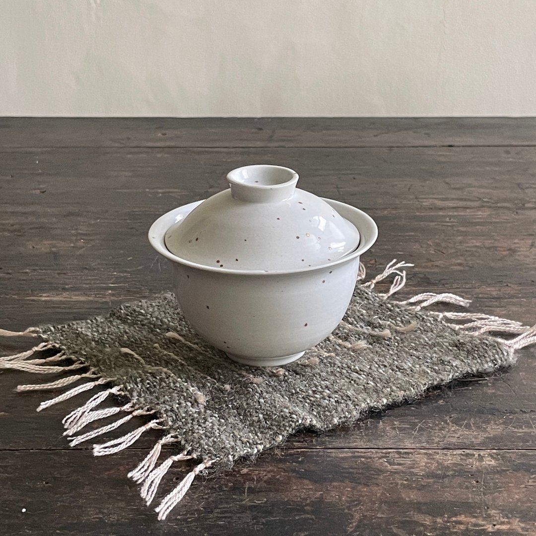 点金白瓷盖杯 - 茶具/茶杯 - 瓷 白色