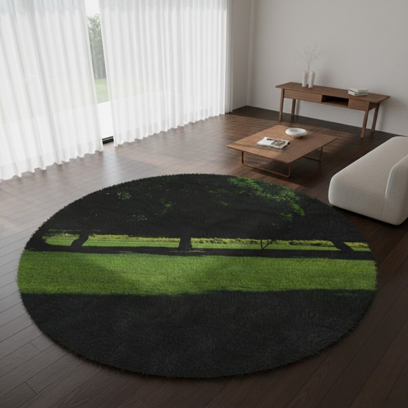 圆形绿色花园地毯 - gussuri - 地垫/地毯 - 聚酯纤维 多色