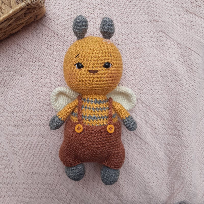 手工钩织蜜蜂玩具 | 填充动物 | 毛绒玩具 | 钩针编织动物 - 玩具/玩偶 - 其他材质 黄色