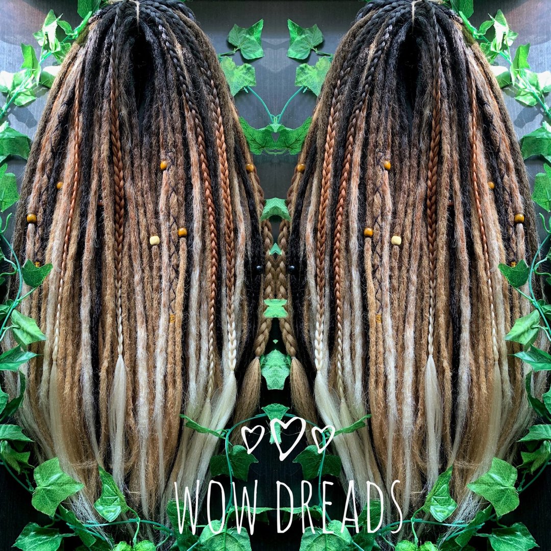 Set  Dreads Ombre Synthetic - 发饰 - 其他人造纤维 金色