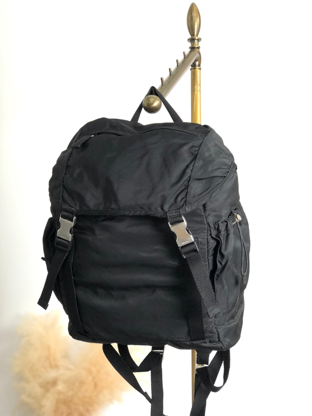 【日本直送 名牌中古包】PRADA 普拉达 后背包 黑色 尼龙 复古 经典 6bctx4 - 后背包/双肩包 - 尼龙 黑色