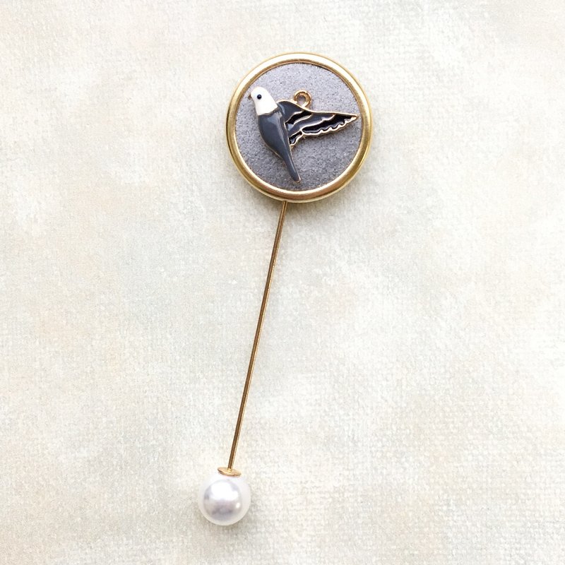 复古系列胸针帽针 | 和平鸽 | 交换礼物 - 胸针 - 其他金属 蓝色