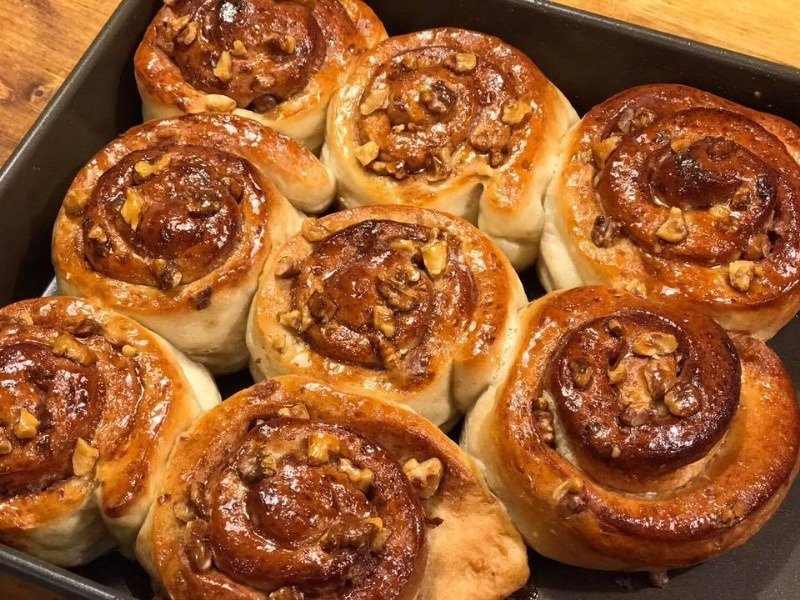 枫糖肉桂核桃卷 - 面包/吐司 - 新鲜食材 