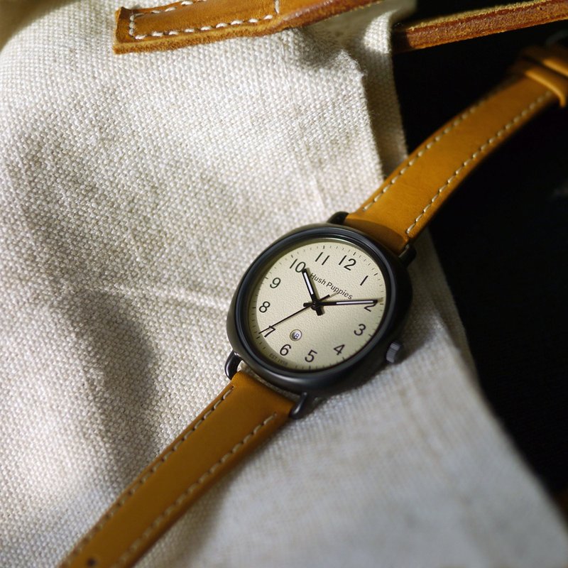 Hush Puppies 经典复刻休闲女表(HP3893)-杏色 - 女表 - 不锈钢 咖啡色