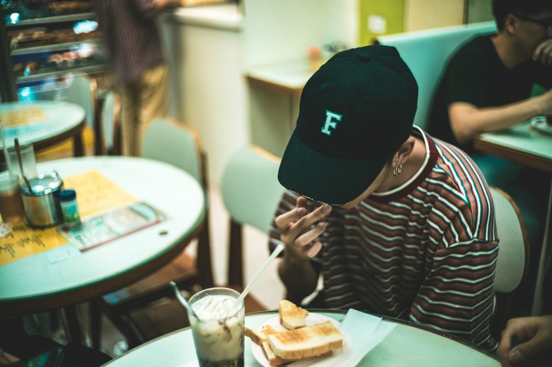 F GOLF CAP/ 80s Retro / 香港設計/ 潮服 / 男裝 女裝 / 優質 (寶藍色) - 帽子 - 棉．麻 蓝色