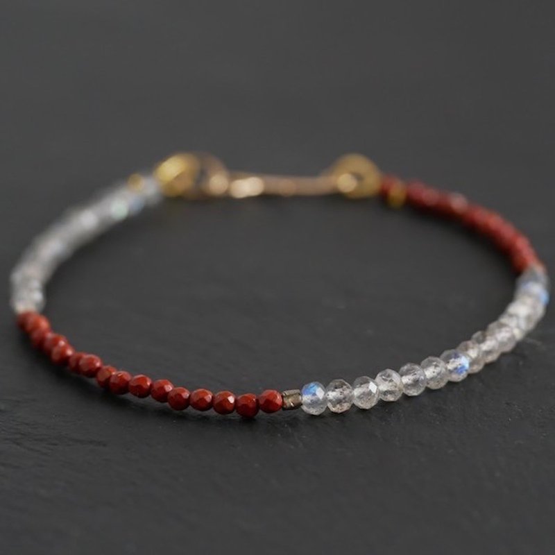 Red Jasper&Labradorite Bracelet - 手链/手环 - 宝石 红色