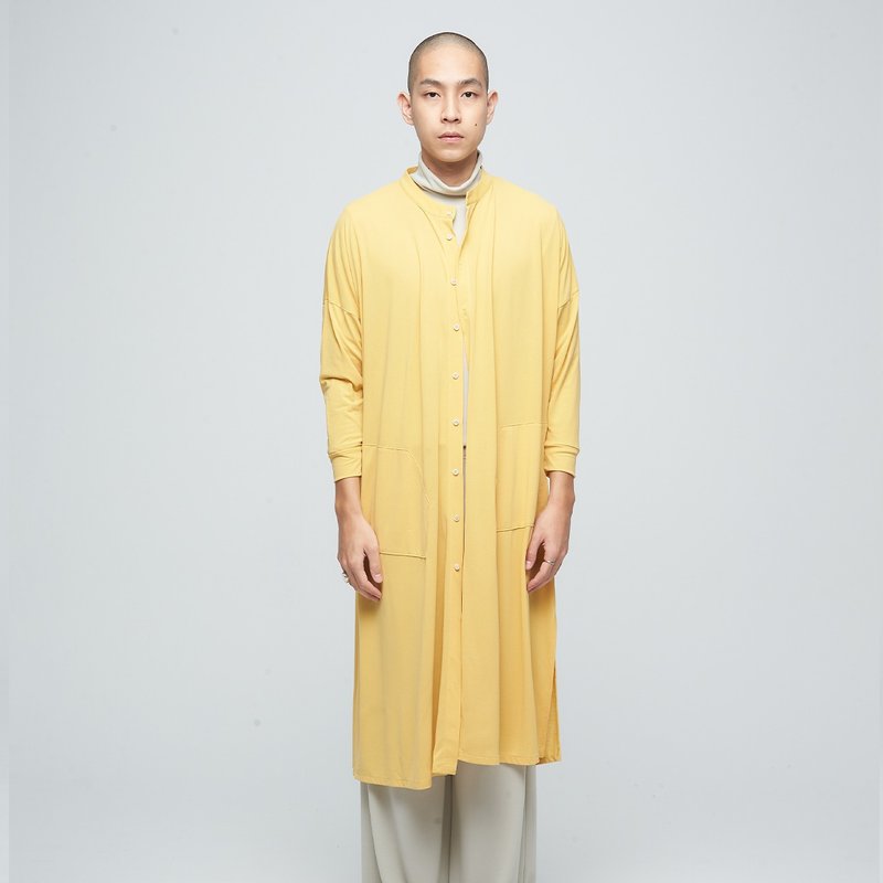 REBOOT瞬眠-长版罩衫-赭石黄 - 男装外套 - 聚酯纤维 黄色