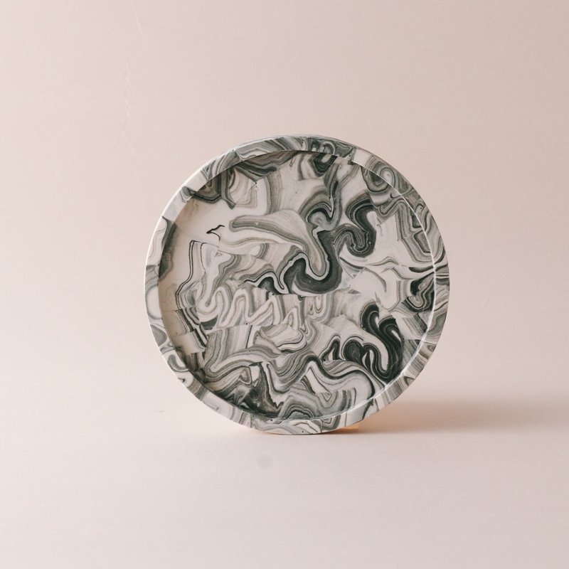 Jesmonite英国矿石树脂/杯垫-经典黑白大理石纹 - 摆饰 - 环保材料 