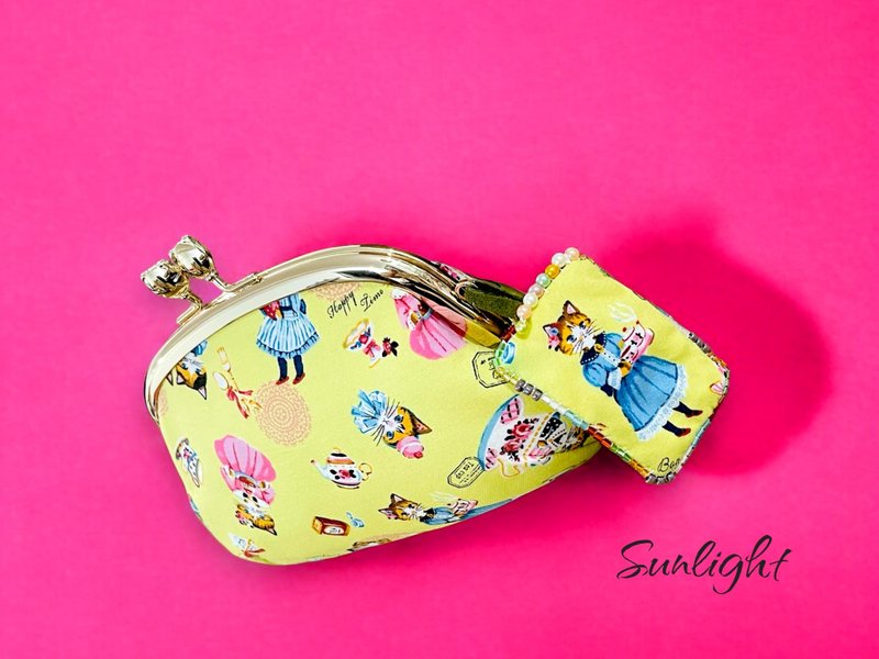 日光小巷温馨手做 日本布喵小姐子母口金包,钥匙包 零钱包 可选布 - 皮夹/钱包 - 棉．麻 