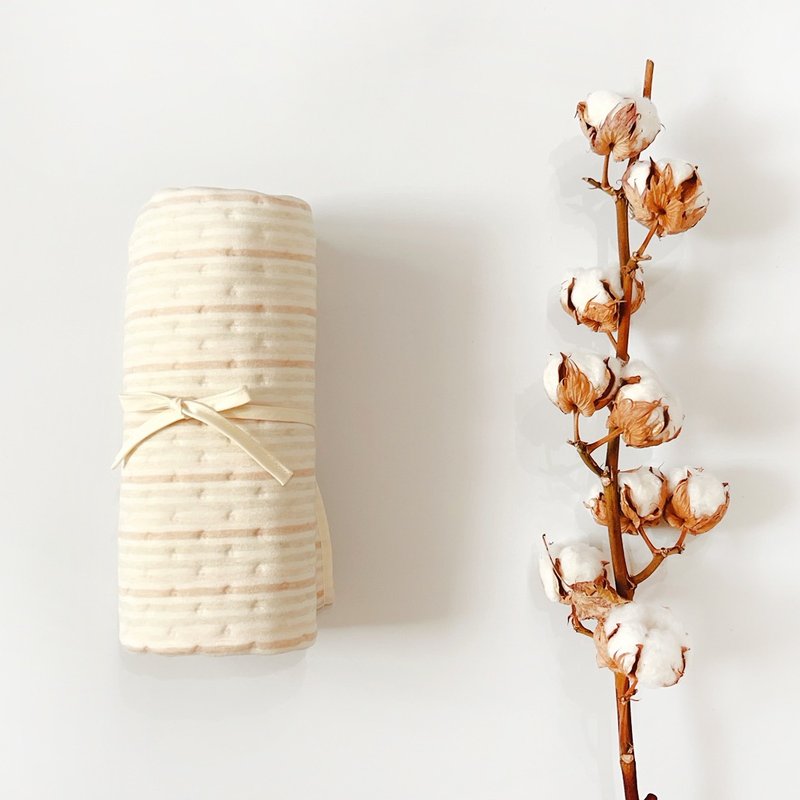 有机彩棉  防水透气婴儿隔尿垫/婴儿尿布垫/婴儿防尿垫 - 爬行垫/游戏垫 - 棉．麻 卡其色