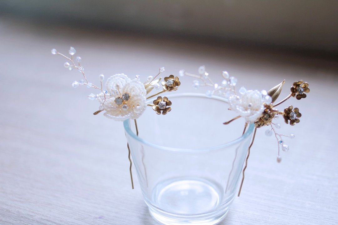 Vintage Headpiece,Wedding Headpiece,复古头饰,新娘头饰,发饰 - 发饰 - 水晶 白色