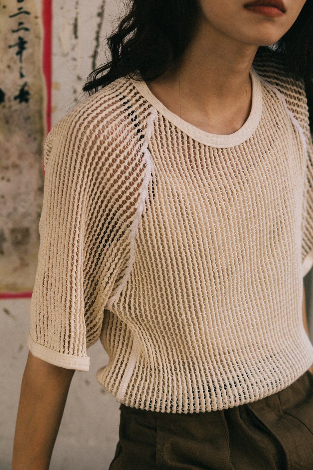 Danish Army Mesh Shirt 丹麦网状上衣【初恋贩卖所】 - 女装上衣 - 棉 白色