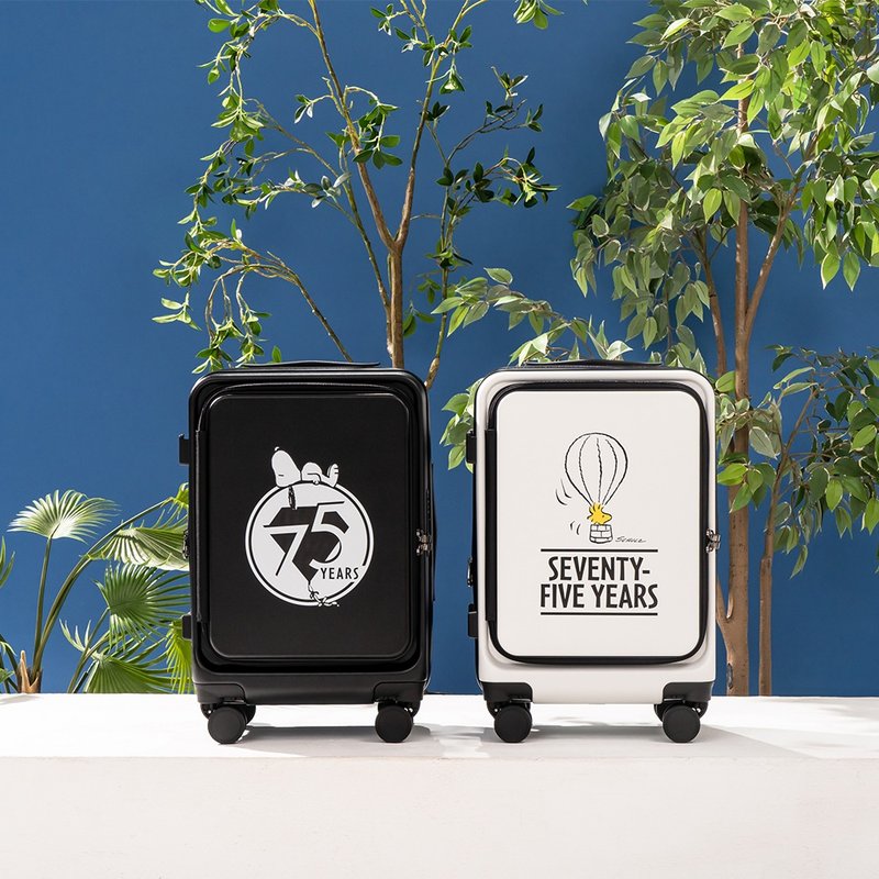 【Snoopy史努比】20寸可扩充上掀前开式行李箱 登机箱 - 行李箱/行李箱保护套 - 塑料 黑色