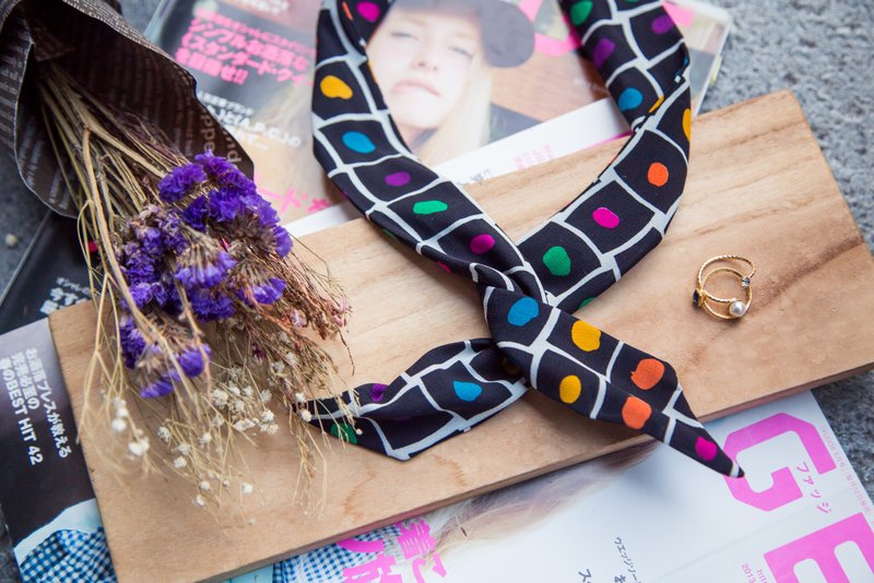 魔都 / 点点 彩色 / 软铁丝 铁丝 发带 发箍 - 发带/发箍 - 棉．麻 