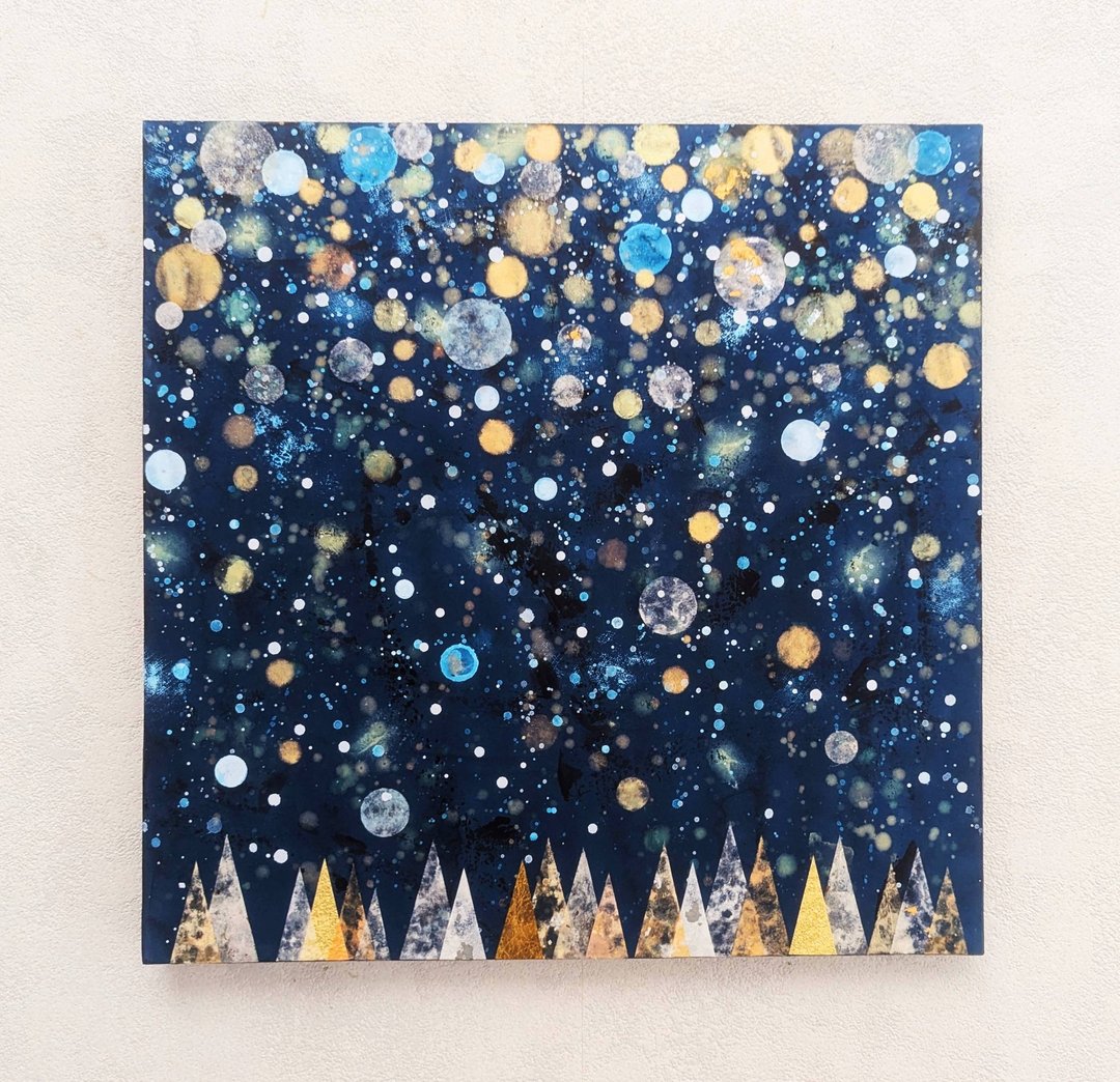 雪之森 S6号 压克力原画 - 海报/装饰画/版画 - 木头 蓝色