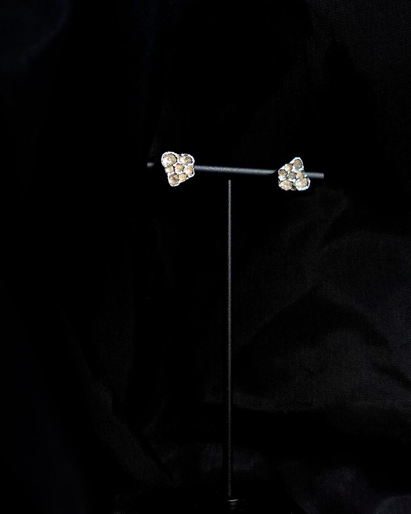 蚀刻耳环 - 耳环/耳夹 - 纯银 