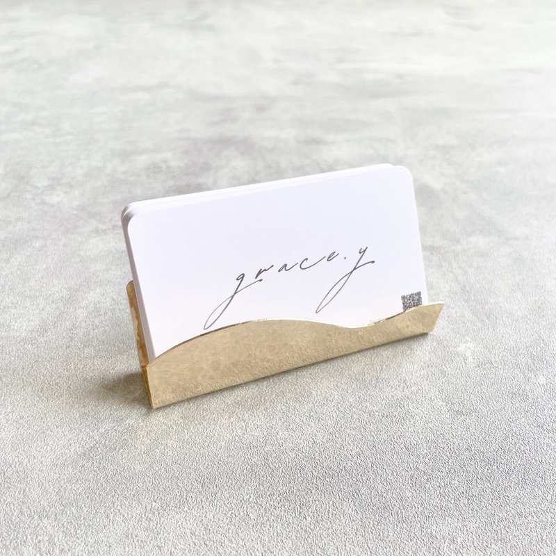 Brass 槌目名片座・卡片架 - 名片架/名片座 - 铜/黄铜 金色