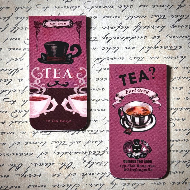 伯爵茶．磁吸书签 - 书签 - 其他材质 粉红色