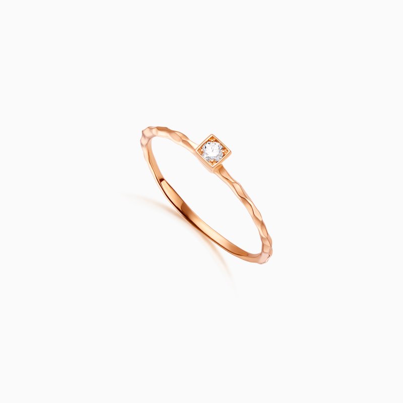 18K玫瑰金经典四爪 - 沐光塔【Frankness Jewellery】(双色) - 对戒 - 贵金属 