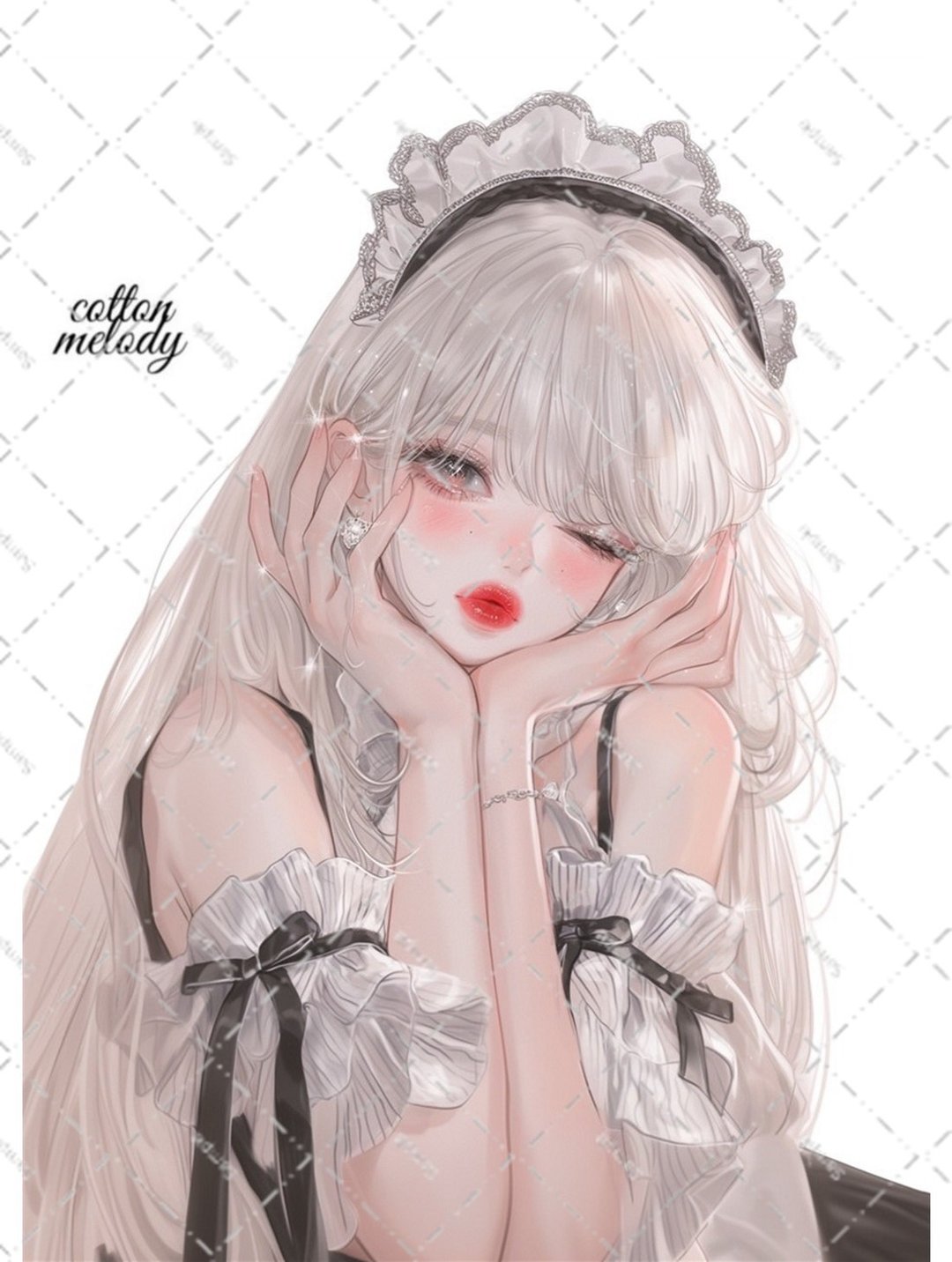 original sticker no.6261 人物贴纸 原创贴纸 人物贴纸 女孩贴纸 原创人物贴纸 - 贴纸 - 纸 