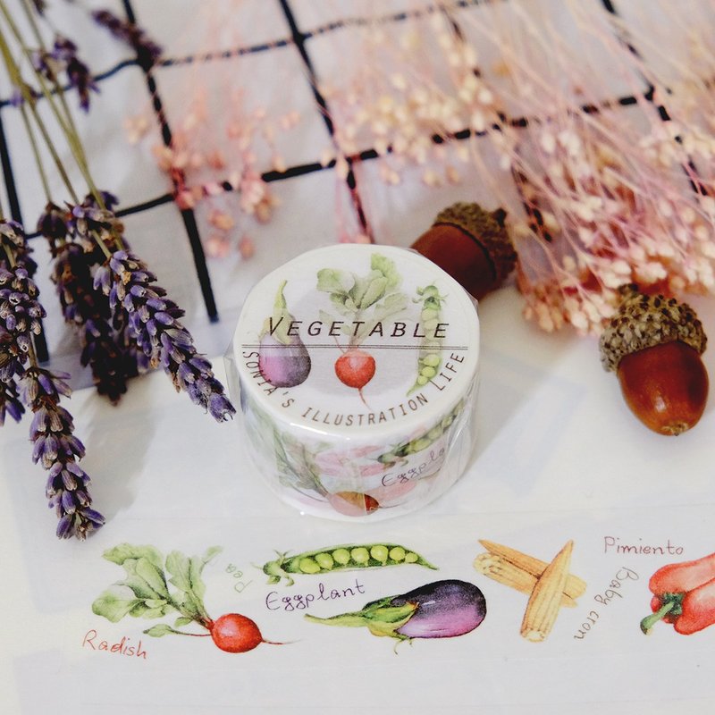 Vegetable纸胶带(2.5cm) - 纸胶带 - 纸 