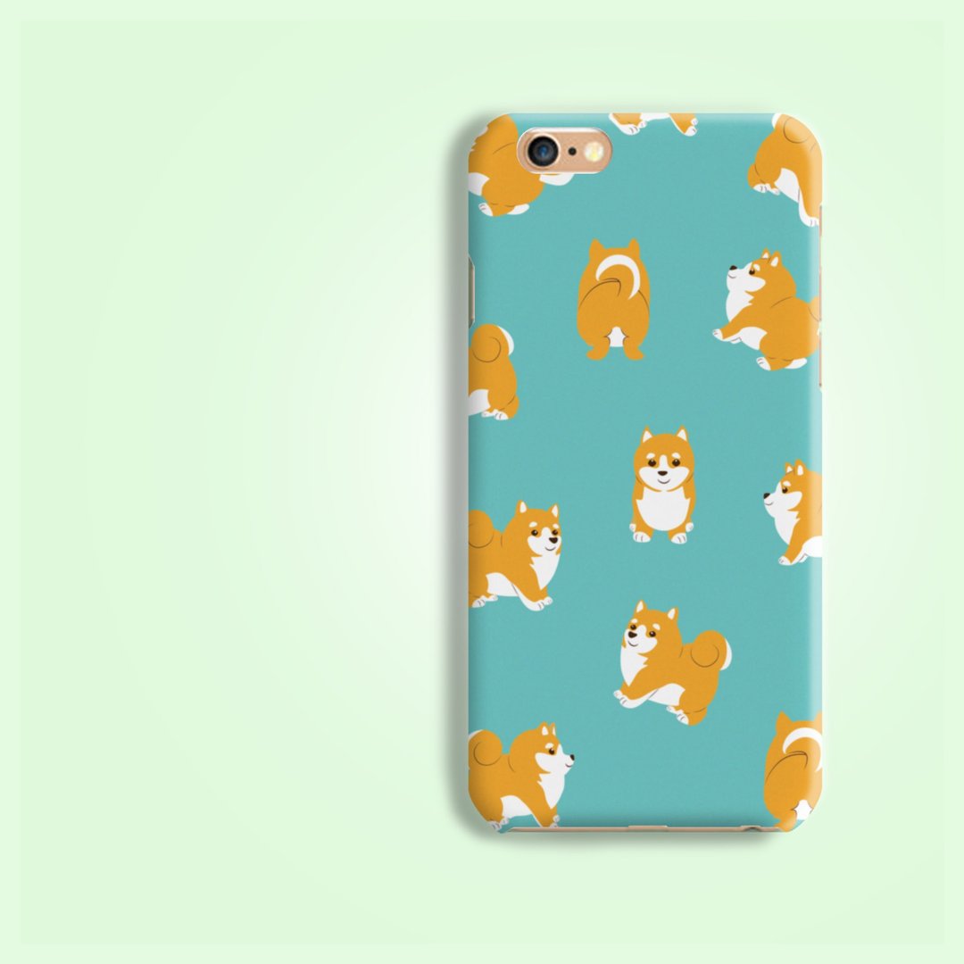 柴犬狗磨砂手机壳硬壳保护壳iPhone XS + Plus Galaxy S9 note 9 - 手机壳/手机套 - 塑料 