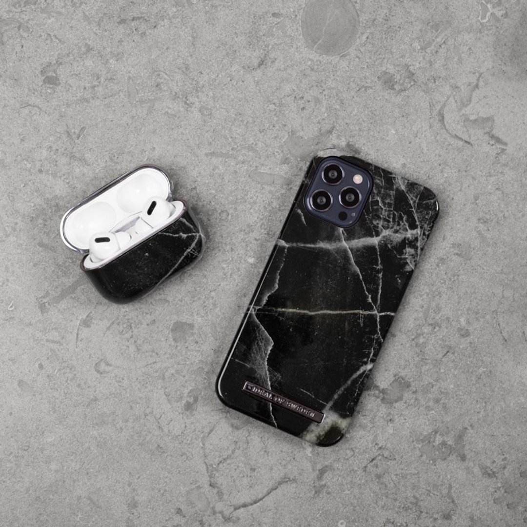 iPhone 14 系列 北欧时尚瑞典流行手机壳-雷霆黑大理石 - 手机壳/手机套 - 塑料 黑色