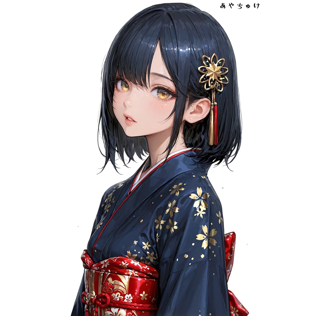 【12月新品2】07-110-0046 人物贴纸 和服女孩 - 贴纸 - 纸 