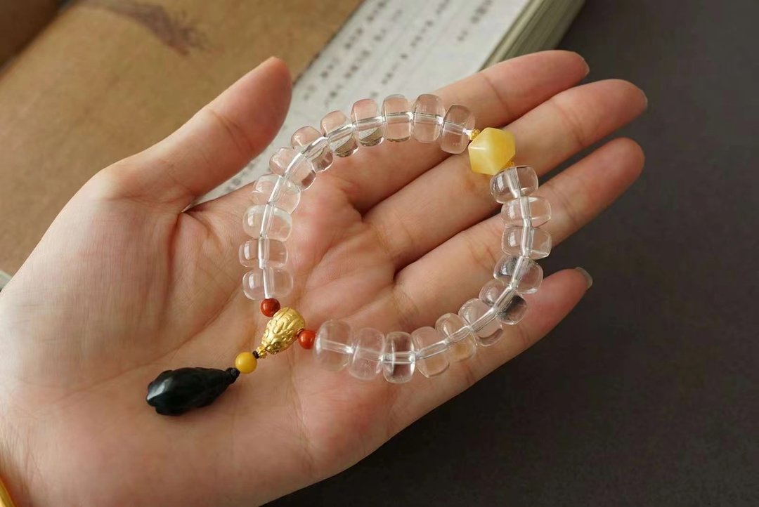 精品 原矿白水晶。生命灵数9 - 手链/手环 - 宝石 