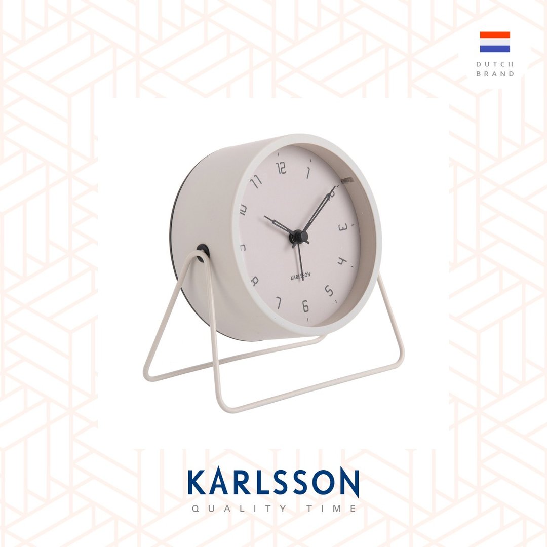 荷兰Karlsson, Alarm clock Stark matt warm grey(带小夜灯功能) - 时钟/闹钟 - 其他金属 灰色
