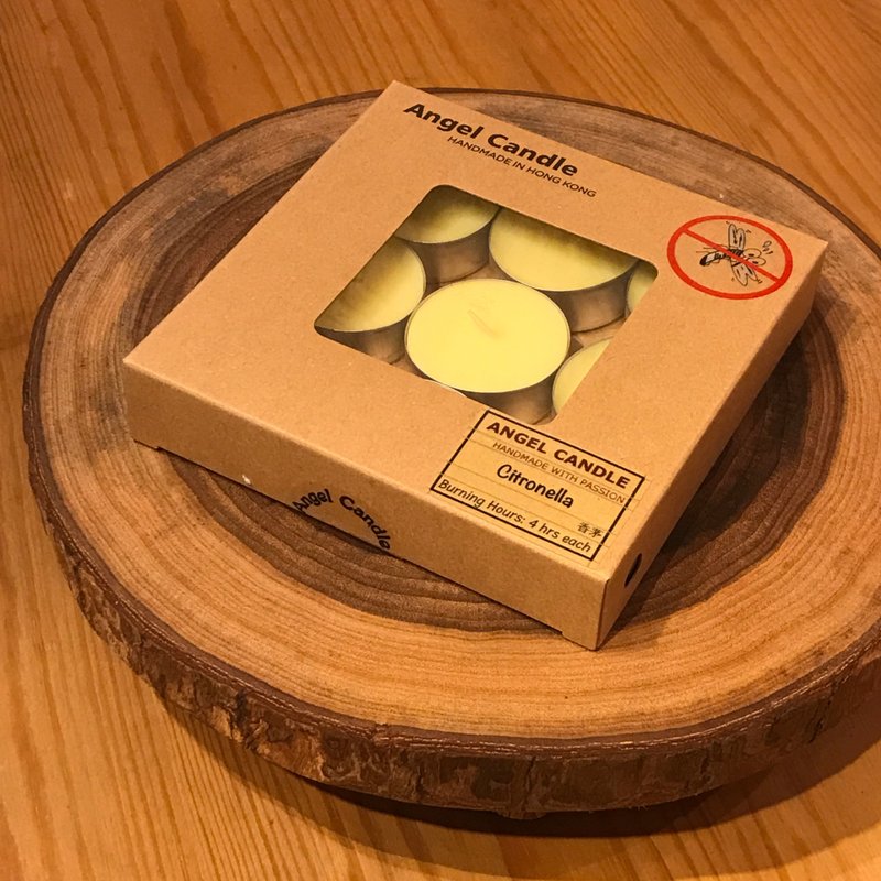 驱蚊香茅茶蜡洋烛 (Citronella) 4 hours Tea-light - 蜡烛/烛台 - 蜡 黄色