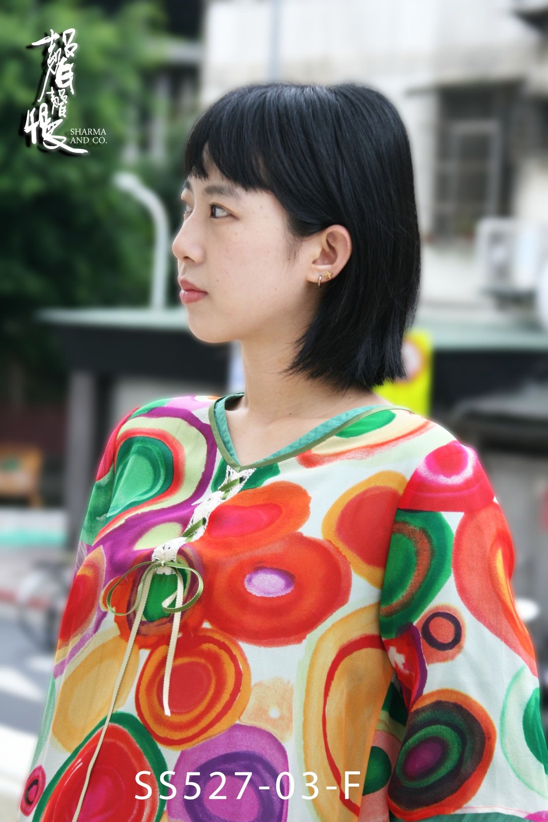 【声声慢】朵朵点点罩衫 淑女穿搭 手工染布 中国风 棉麻 - 女装上衣 - 棉 多色