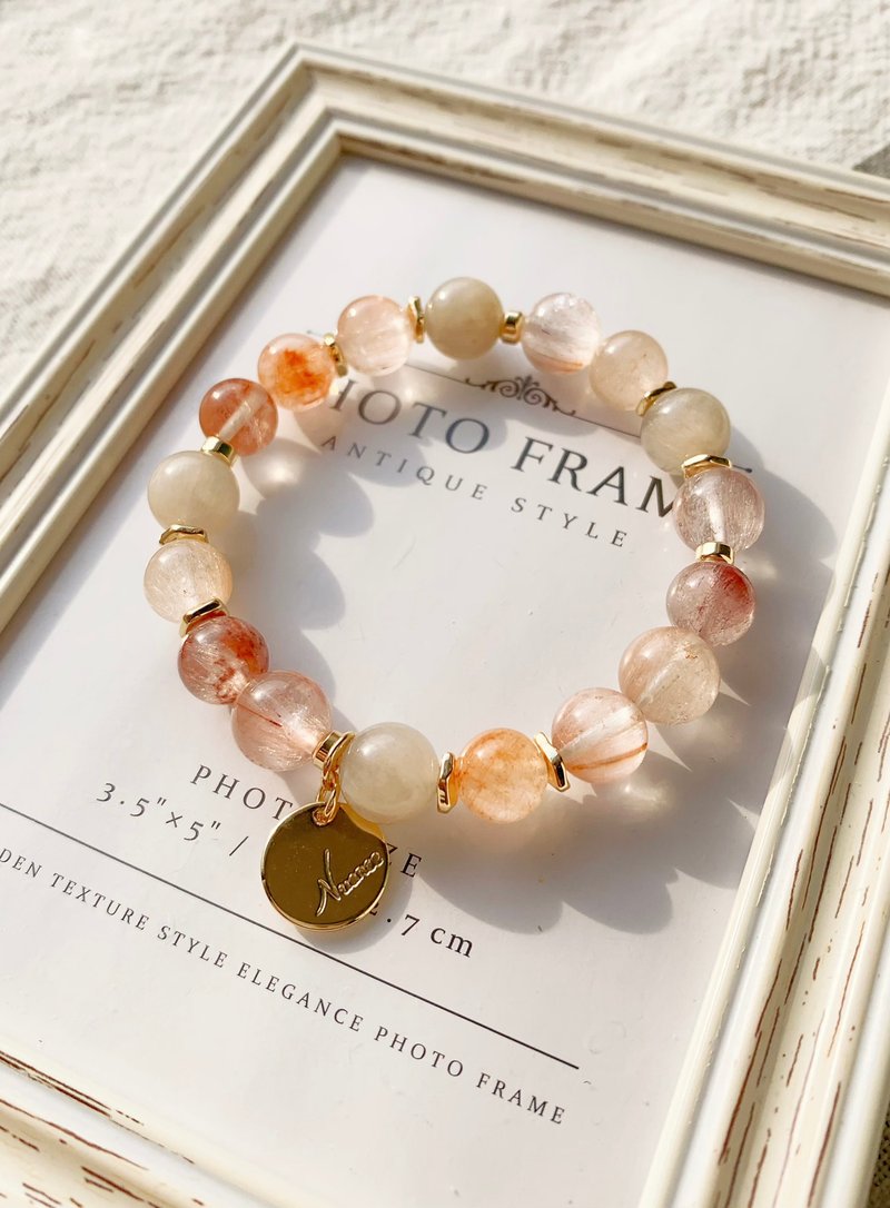 红兔毛/白兔毛 手作设计款能量水晶手链 - 手链/手环 - 水晶 