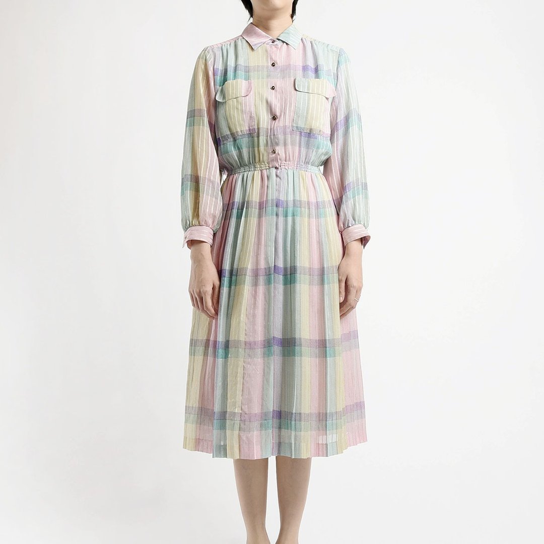 古着洋装 / 日本洋装 / Vintage Dress - 洋装/连衣裙 - 其他材质 粉红色