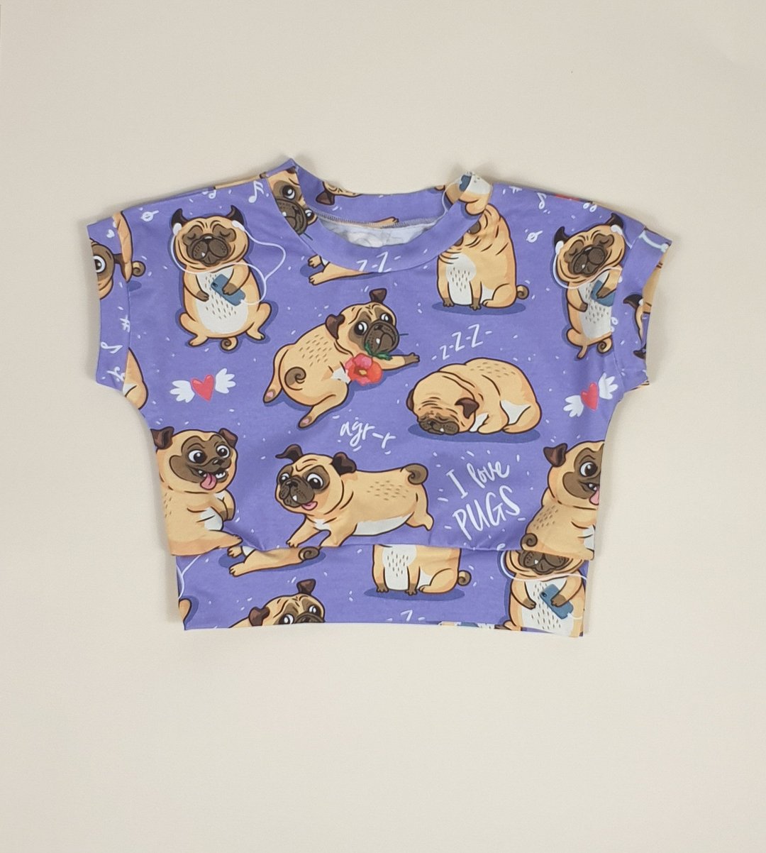 Pugs baby t-shirts, baby boy t-shirt, baby girl t-shirt, baby clothes,dogs print - 童装上衣 - 棉．麻 多色