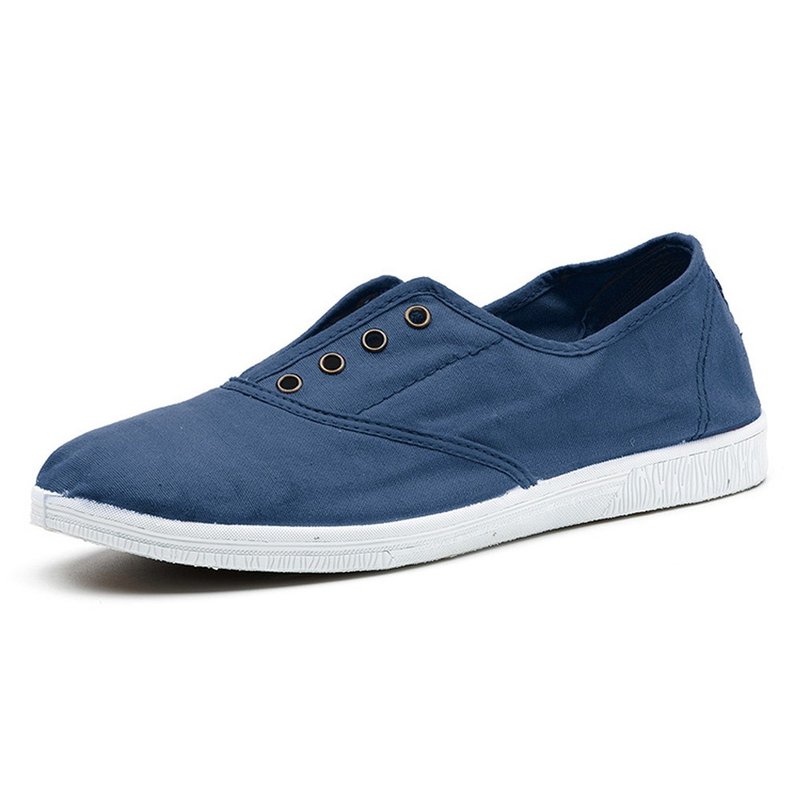 西班牙手工帆布鞋 / 612 休闲基本款 / 女款 / 海军蓝 - 男款休闲鞋 - 棉．麻 蓝色
