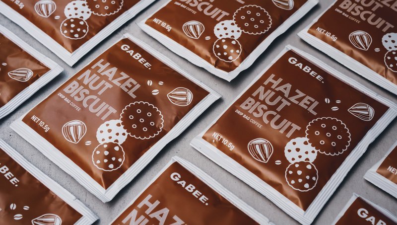 风味耳挂 Hazelnut Biscuit  GABEE. 钻石型耳挂咖啡 - 咖啡 - 新鲜食材 白色