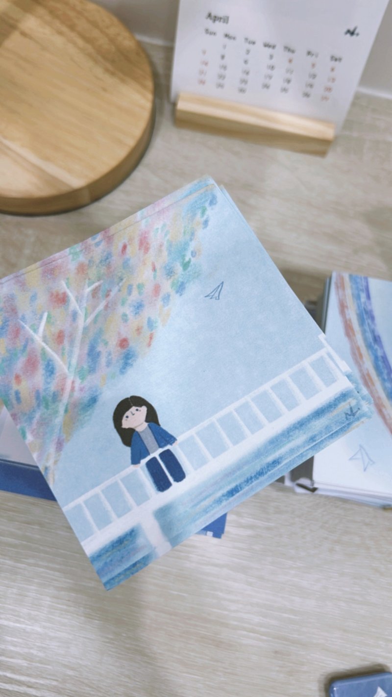 绽放明信片 - 卡片/明信片 - 纸 蓝色