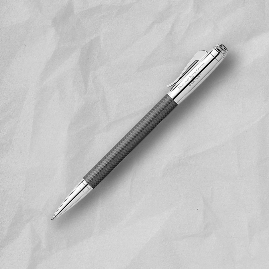 【Graf von Faber-Castell】宾利联名系列原子笔-银钨 VIP刻字 - 圆珠笔/中性笔 - 其他金属 银色