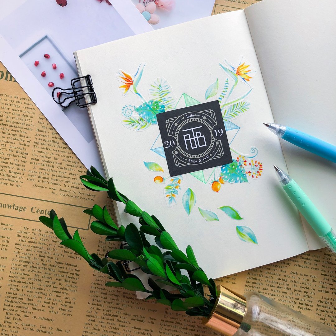 麦克笔手绘花艺系列—夏—纸胶带 - 纸胶带 - 纸 白色